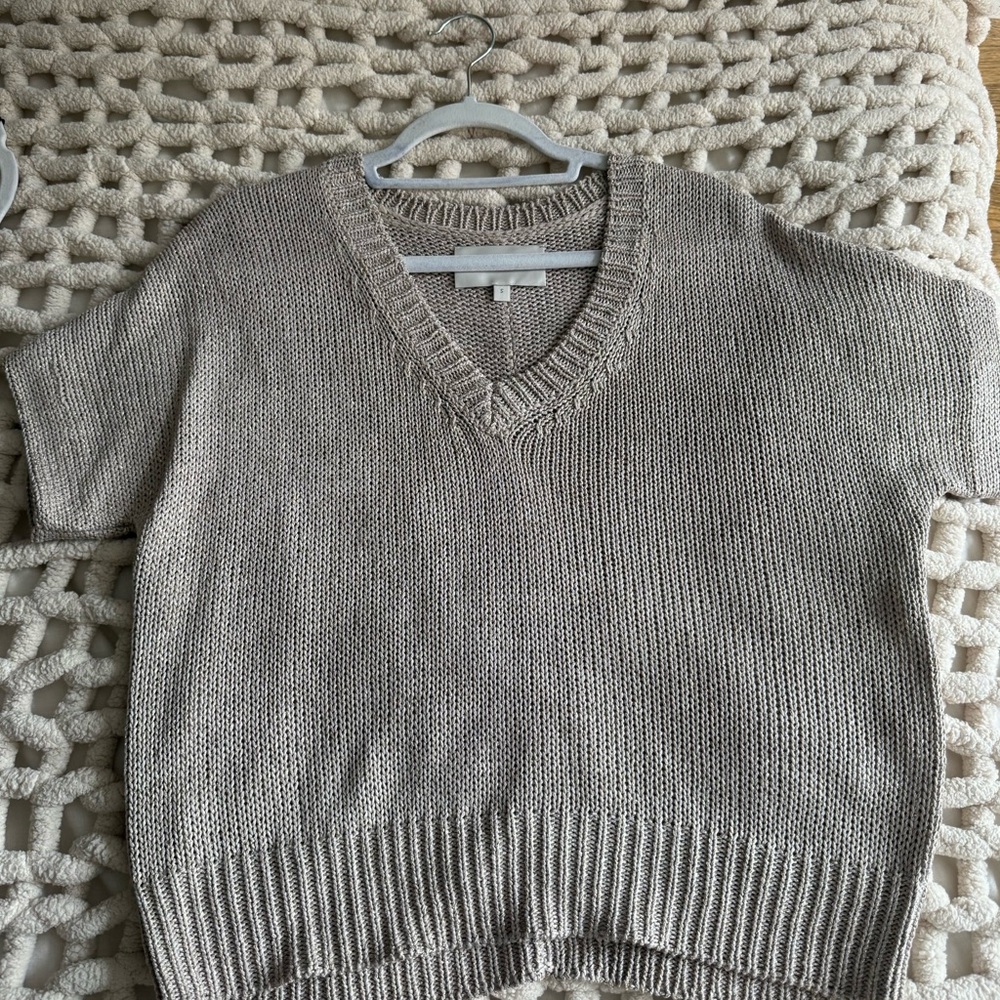Brochu Walker beige knitted top